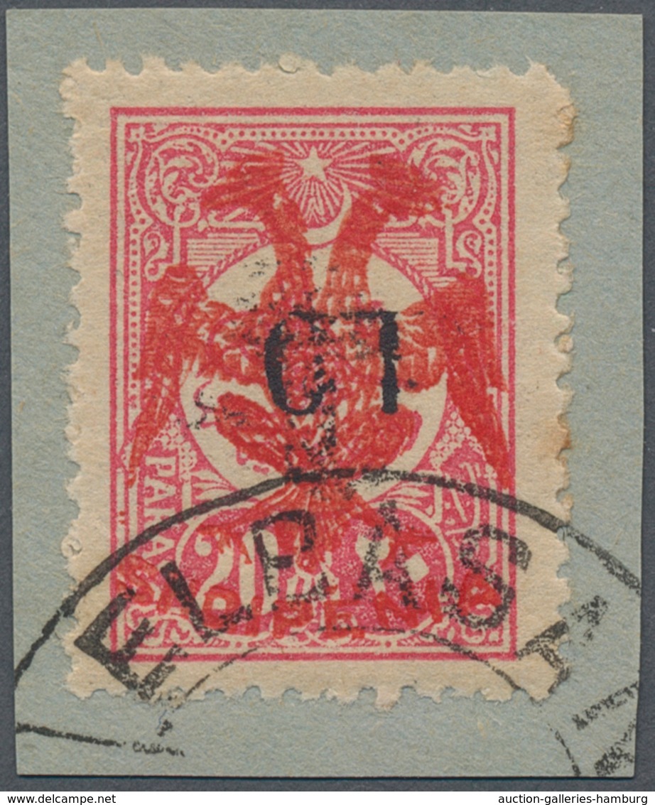 Albanien: 1913, 10 Pa On 20 Pa Rose With Ovp "eagle" In Red, With Variety Surcharge "10" INVERTED, U - Albanië