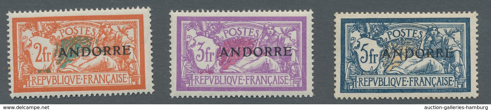 Andorra - Französische Post: 1931, Freimarken 1 Bis 20 Franc In Tadelloser Ungebrauchter Erhaltung ( - Sonstige & Ohne Zuordnung