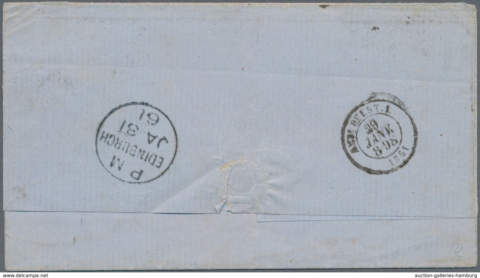 Belgien: 1861, 40 C Red On Letter From Anvers Adressed "Commander Of The Danish Brig... In Leith/Sco - Lettres & Documents