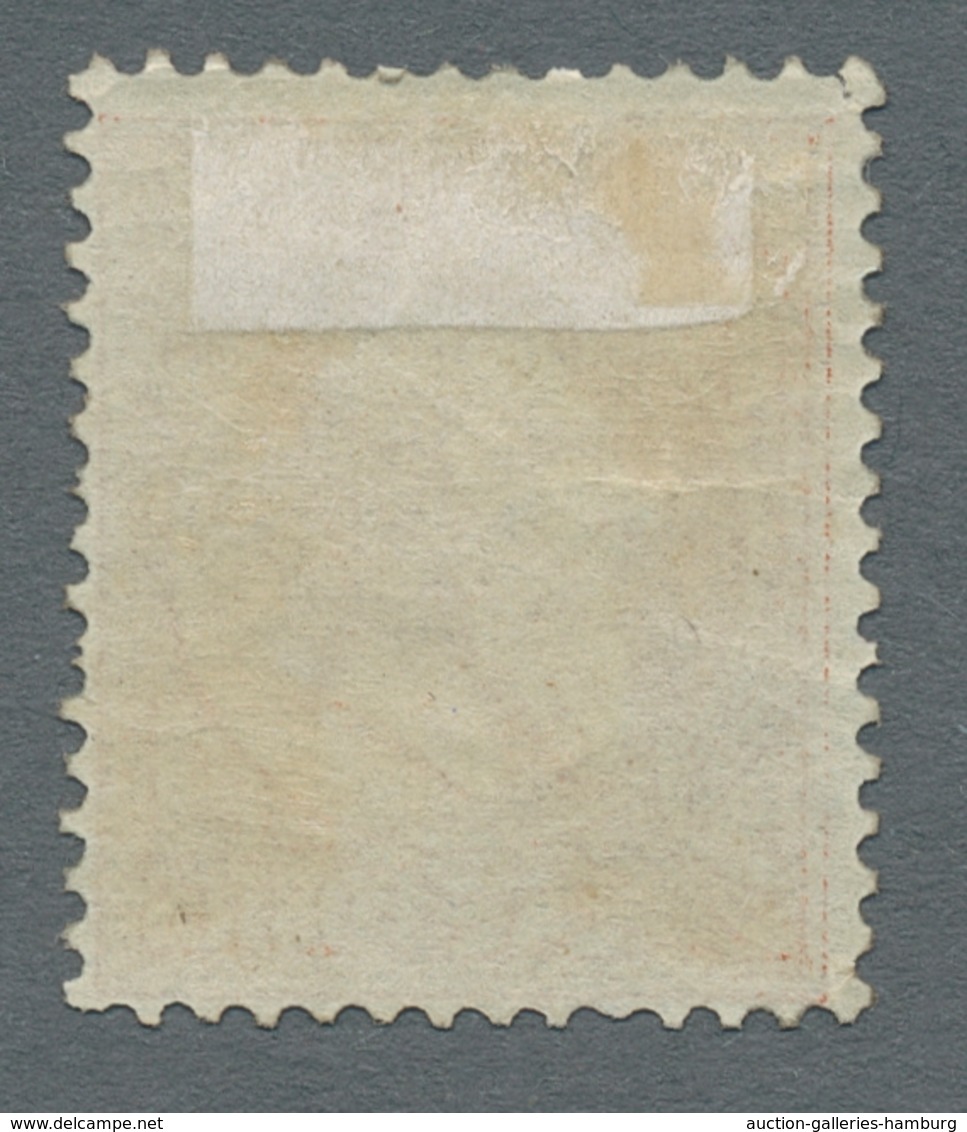 Belgien: 1884, "1 Fr. Braunrot Auf Grünlich", Farbfrischer Ungebrauchter Wert Mit Falzrest, Zähnung - Lettres & Documents