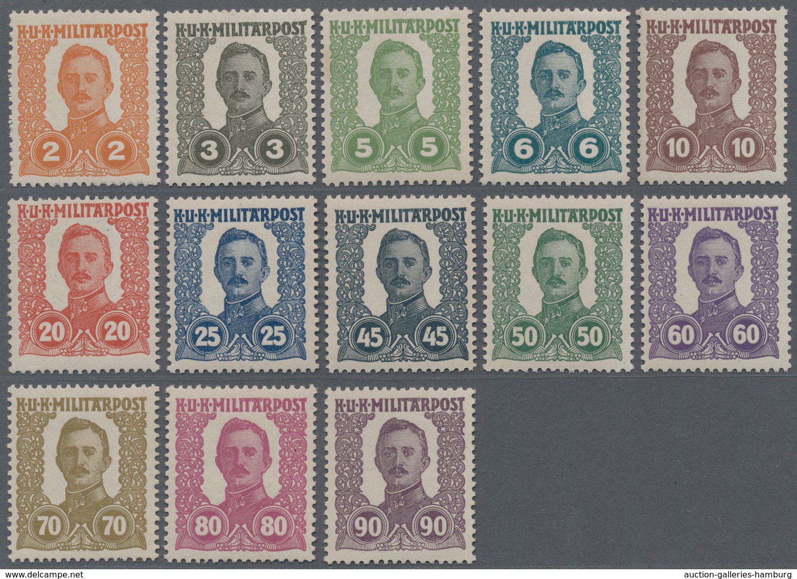 Bosnien Und Herzegowina (Österreich 1879/1918): 1918, Not Issued, Complete Set Of 13 Values, Mint Ne - Bosnia Erzegovina