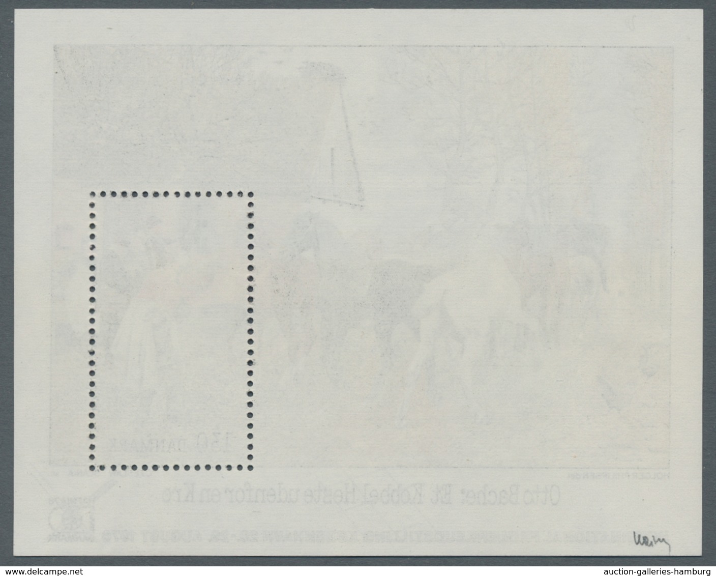 Dänemark: 1976, "HAFNIA Block With Cancellation Lines Of The Text Field", Mint Block Of Rarity, Whic - Cartas & Documentos