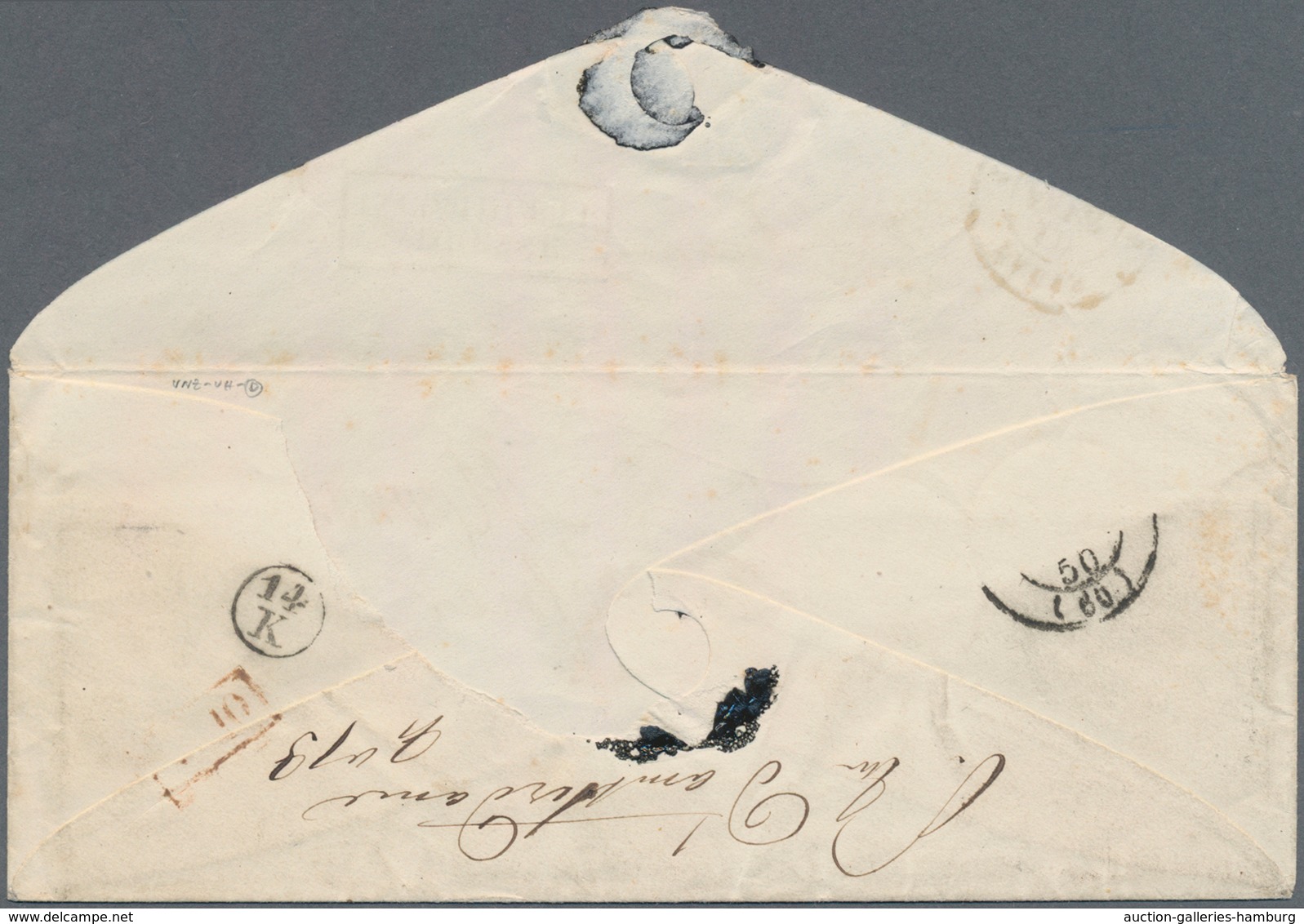 Frankreich: 1849 20c Black On White, Very Fine With Wide To Full Margins All Around On Cover From „B - Autres & Non Classés