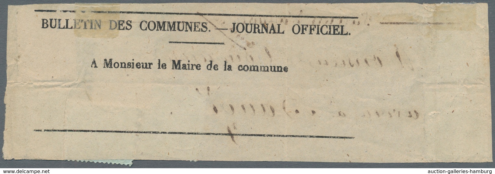 Frankreich: 1871, 5 X 1 C Olive-green On Greenish Blue, 15 C Yellow-brown And 25 C Blue "Ceres", Mix - Other & Unclassified