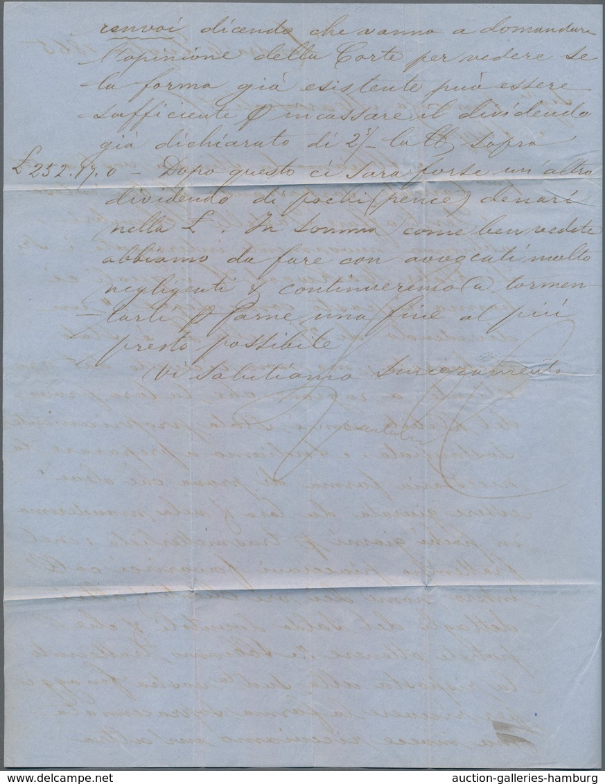 Französische Post In Der Levante: 1865, Folded Letter Written In London Sent To Aleppo. "POSTE FRANC - Sonstige & Ohne Zuordnung