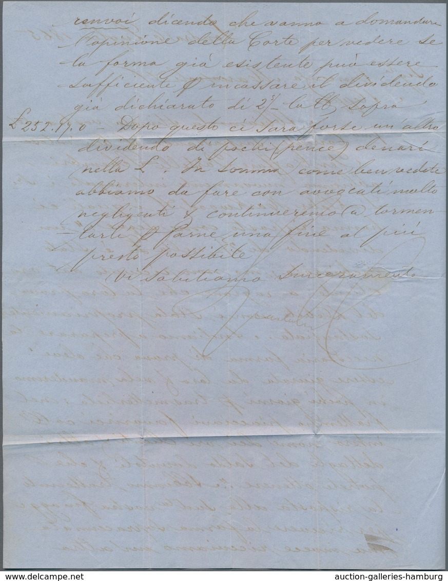 Französische Post In Der Levante: 1865, Folded Letter Written In London Sent To Aleppo. "POSTE FRANC - Andere & Zonder Classificatie