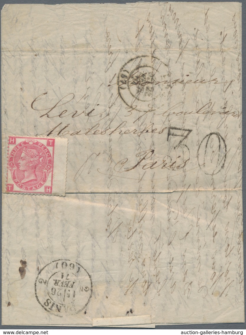 Frankreich - Ballonpost: 1870, BALLON MONTÉ: RARE ATTEMPT TO SMUGGLE MAIL INTO PARIS FROM GREAT BRIT - 1960-.... Covers & Documents