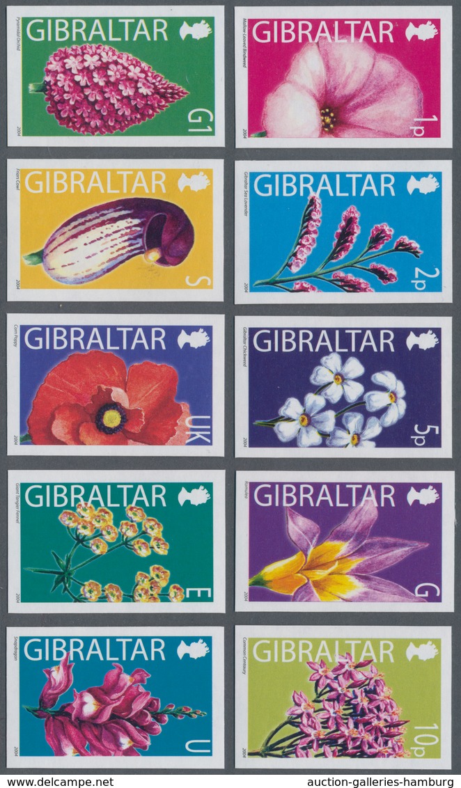 Gibraltar: 2004/2006. Wildflowers: The Complete Set (13 Values) And Also The Complete Additional Set - Gibraltar