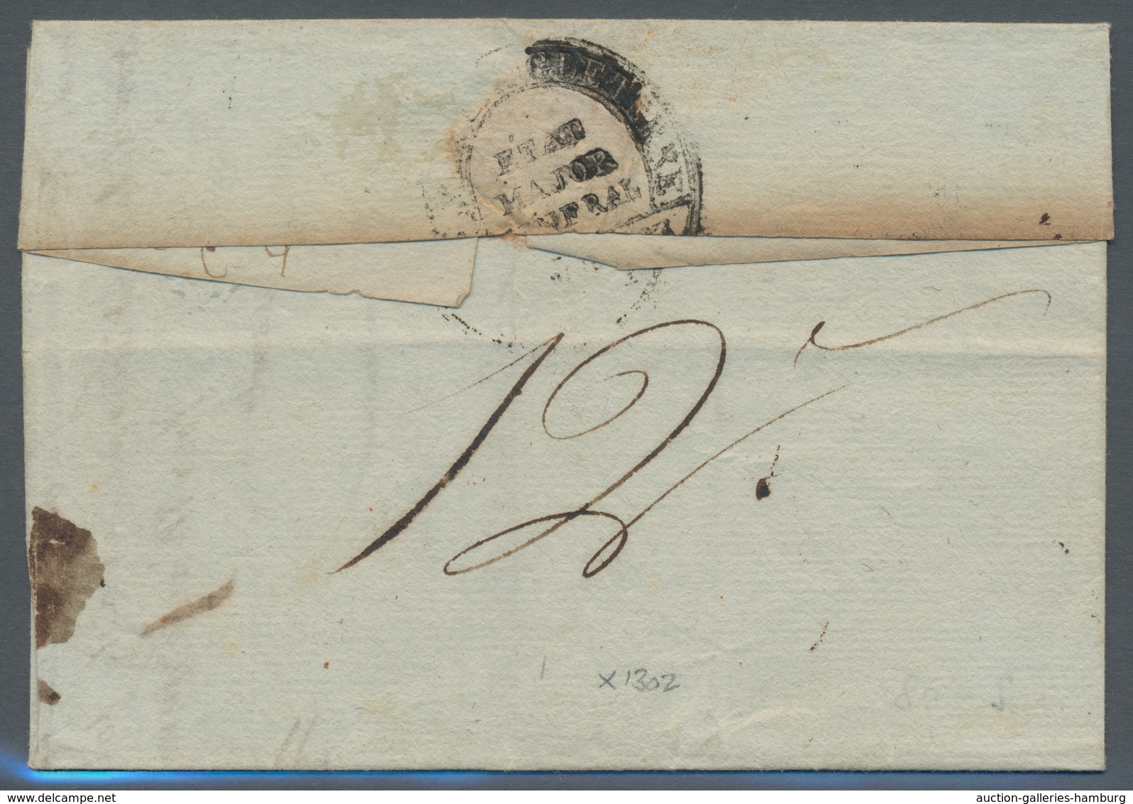 Großbritannien - Vorphilatelie: 1798, L2 PORT-PAYE / ARM. D'ANGLETERR Beside Oval Postmark ARMEE D'A - ...-1840 Precursores