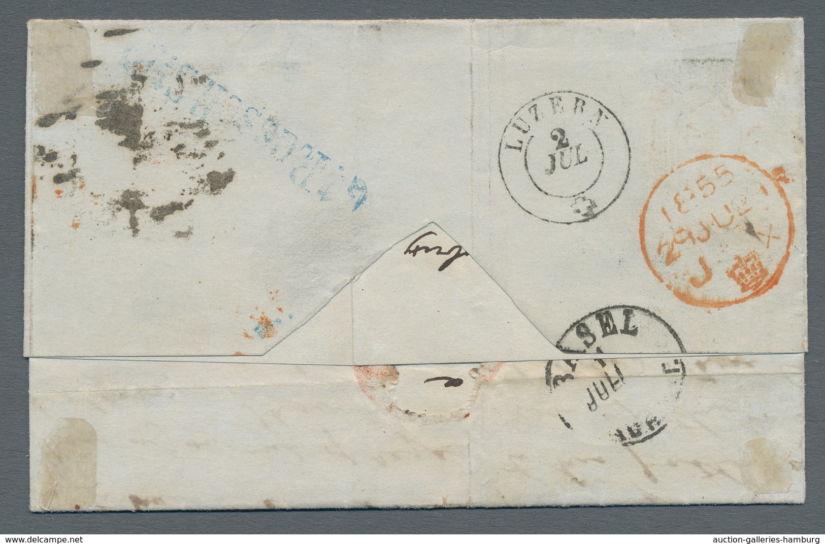 Großbritannien: 1847, "6 P. Violet", Square Cut Value With Lower Full And Left Very Wide Margin With - Covers & Documents