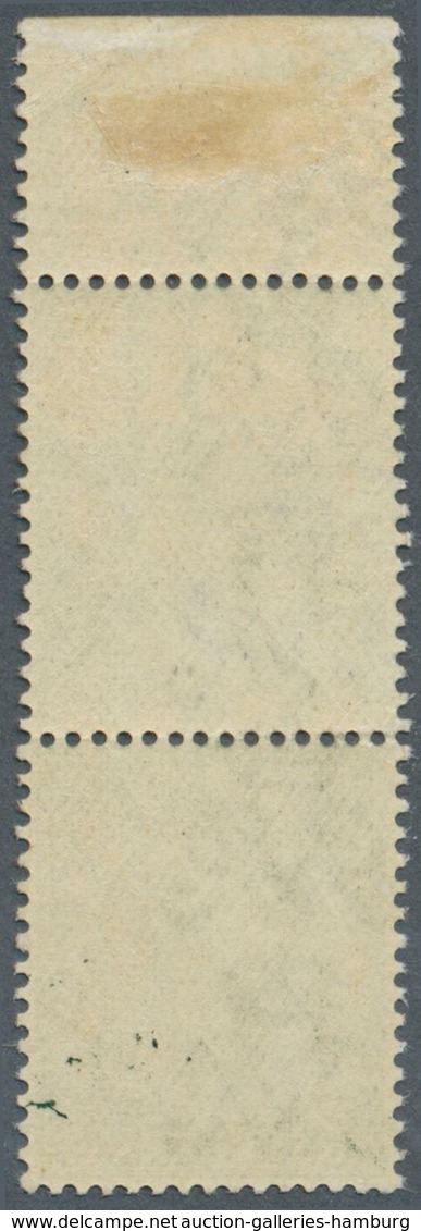 Großbritannien: 1913, ½d. Green, Top Marginal Vertical Pair, Showing Variety "top Stamp With Large P - Briefe U. Dokumente