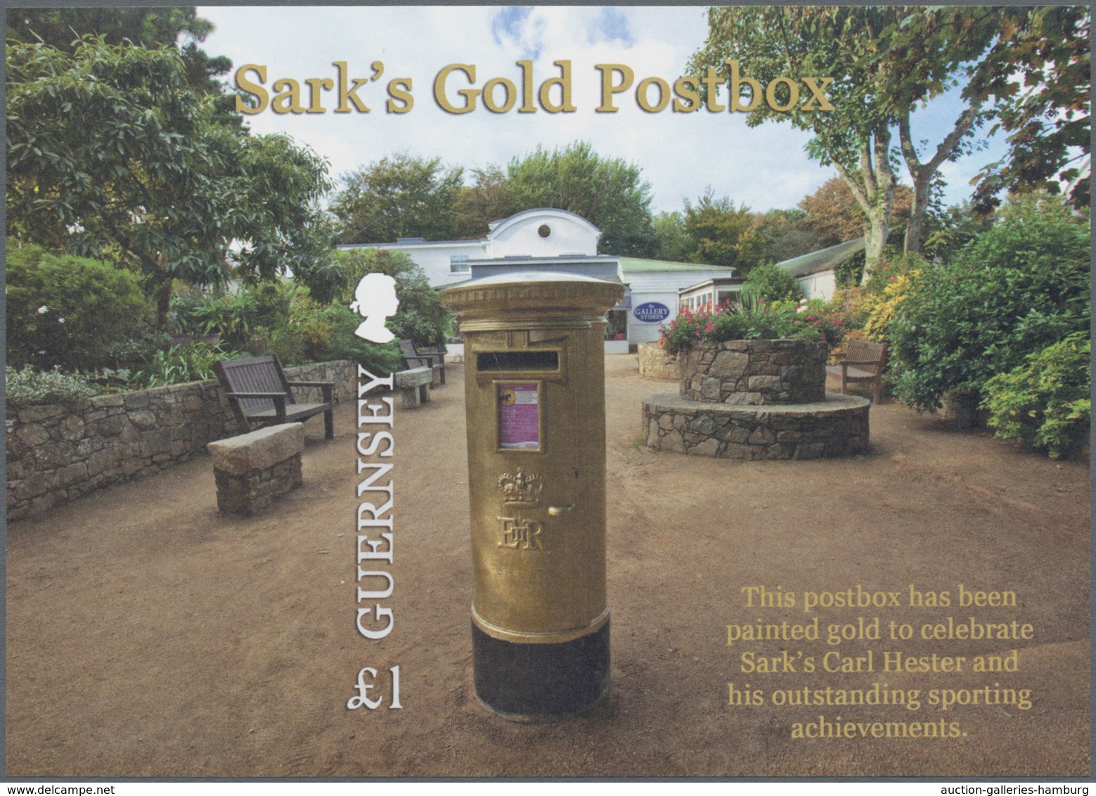 Großbritannien - Guernsey: 2013, Miniature Sheet "Sark's Gold Postbox" In Original Size, Perfect Min - Guernsey