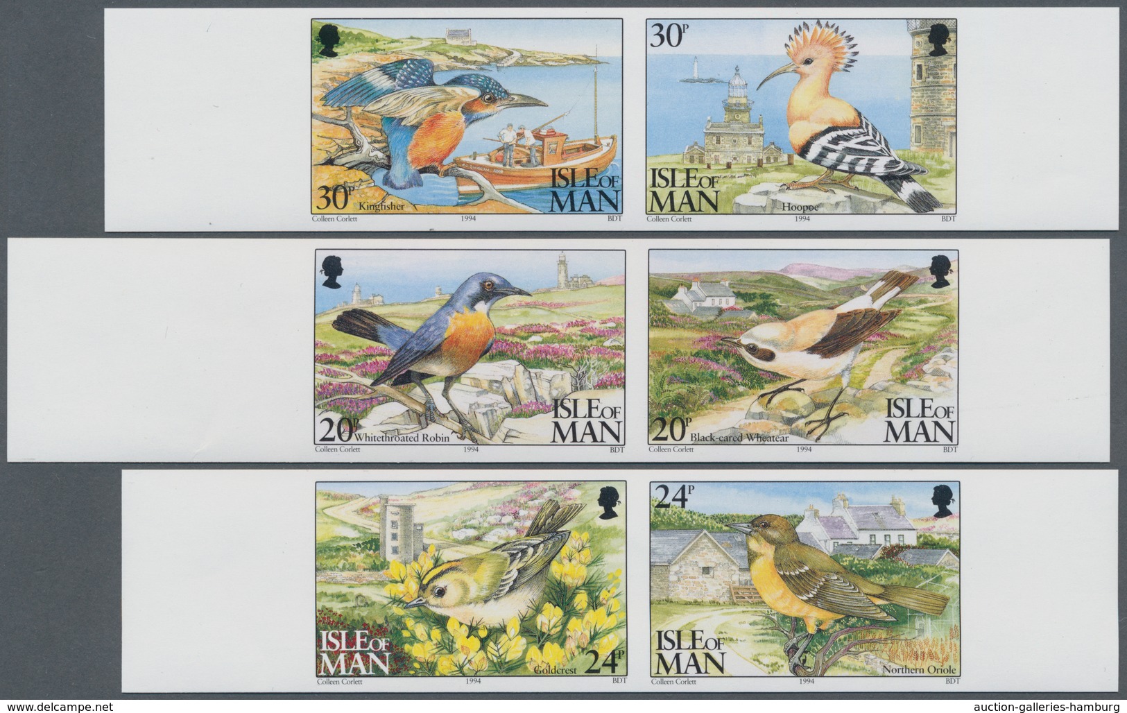 Großbritannien - Isle Of Man: 1994. Complete Set "Ornithological Observatory On Calf Of Man" (6 Valu - Man (Ile De)