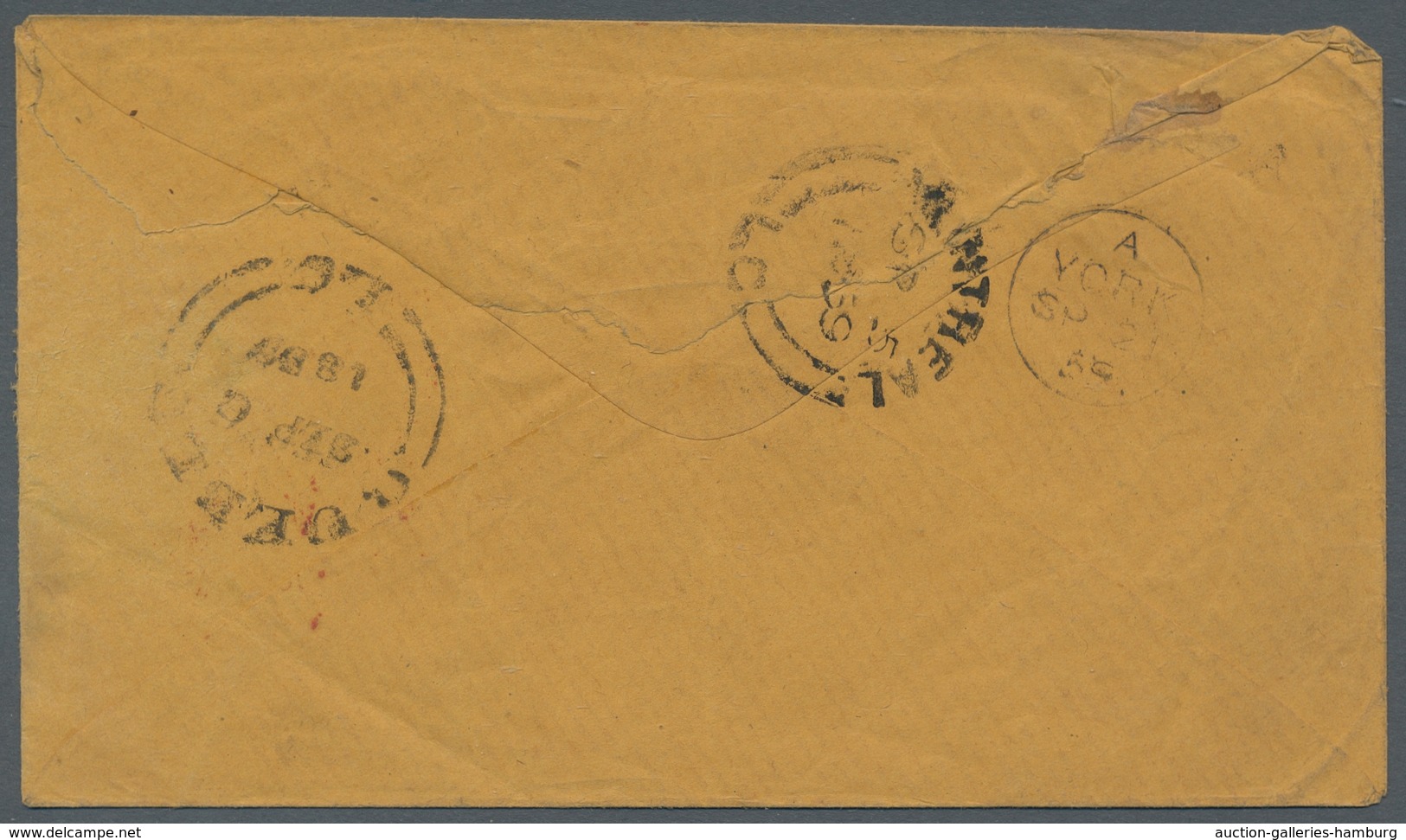 Großbritannien - Stempel: PAID LIVERPOOL COL.PACKED 1859, Scarce Red Postmark On Front Of A Cover Wi - Postmark Collection
