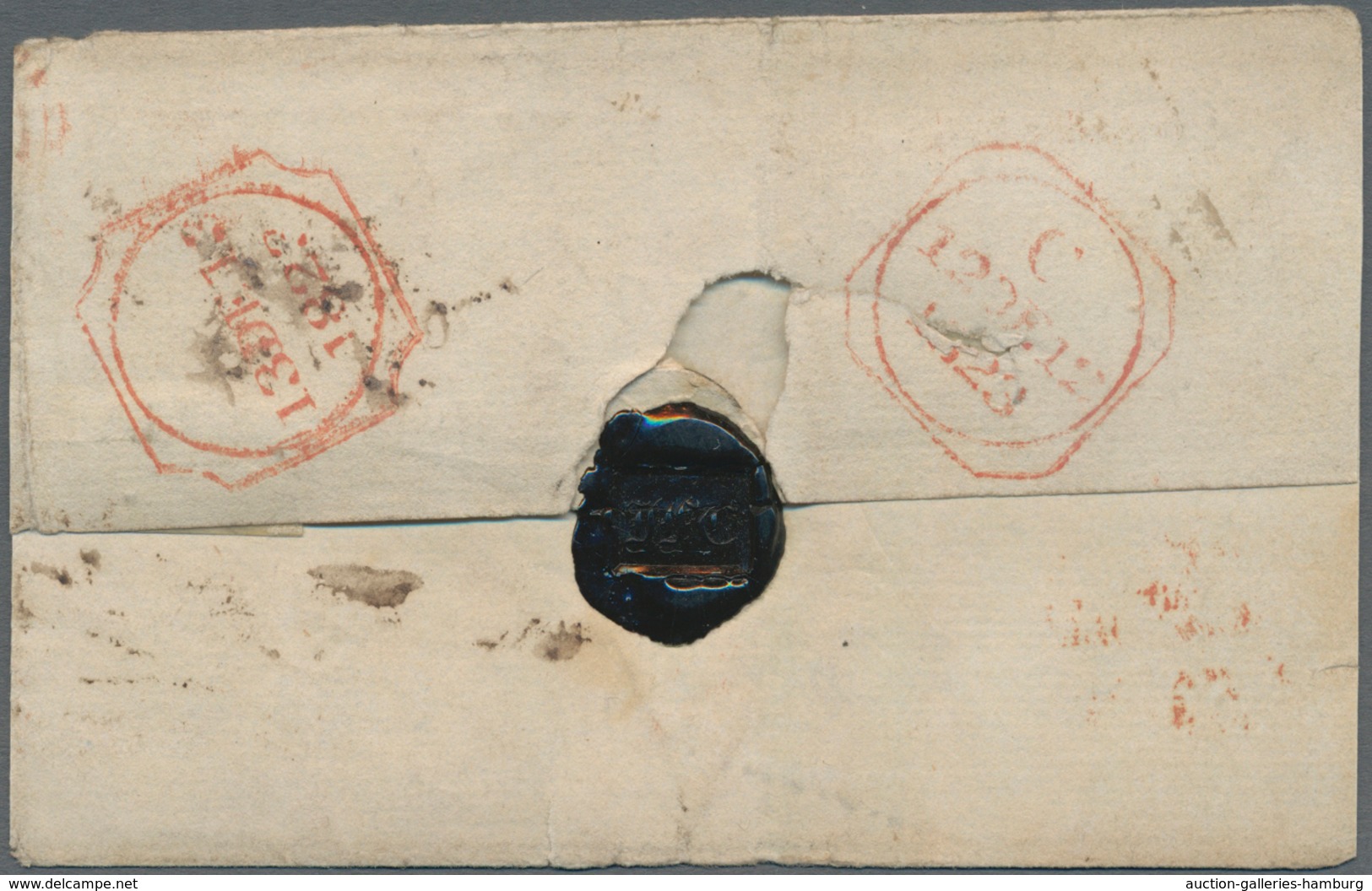 Irland - Vorphilatelie: 1823, 12 Dec/13 Dec, Lettersheet From "Gores Bridge" To Dublin, Postage Due - Vorphilatelie