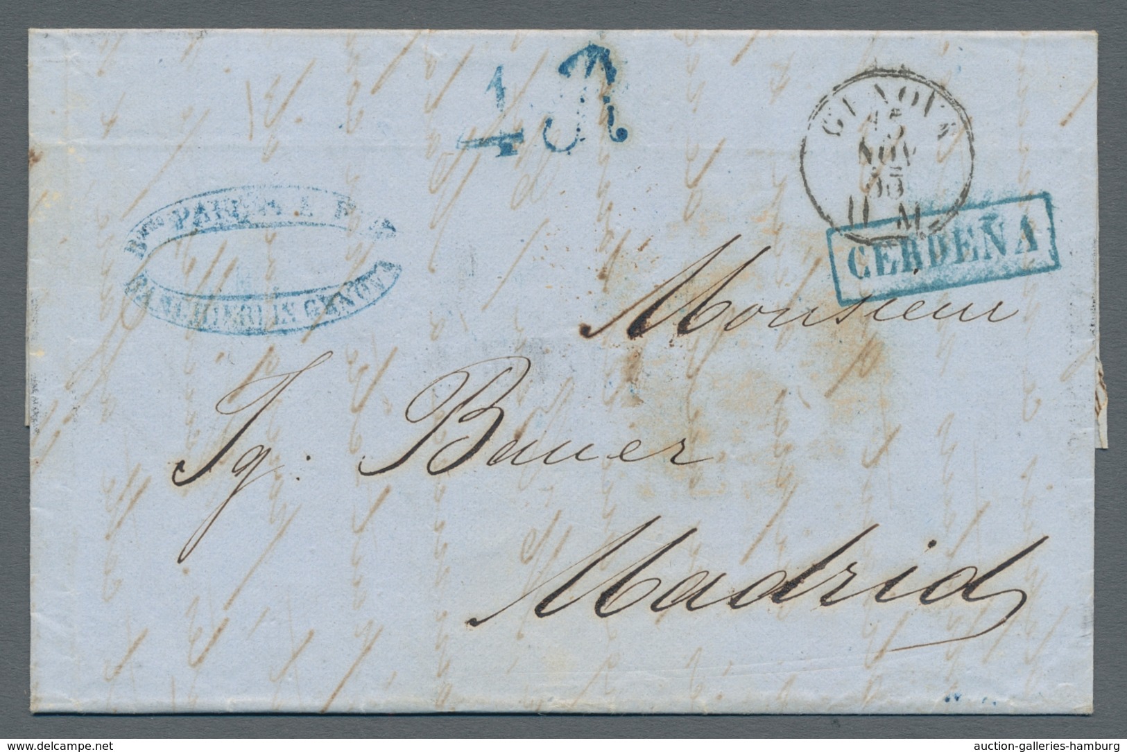 Italien - Vorphilatelie: 1818-1855, Small Lot Of Five Pre-philatelic Or Stampless Letters From Itall - ...-1850 Préphilatélie