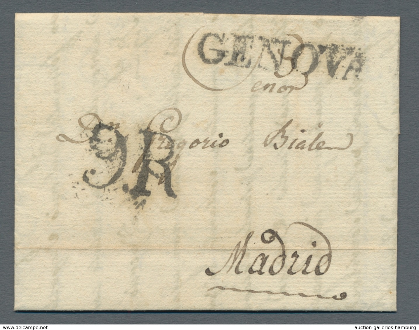 Italien - Vorphilatelie: 1818-1855, Small Lot Of Five Pre-philatelic Or Stampless Letters From Itall - 1. ...-1850 Vorphilatelie
