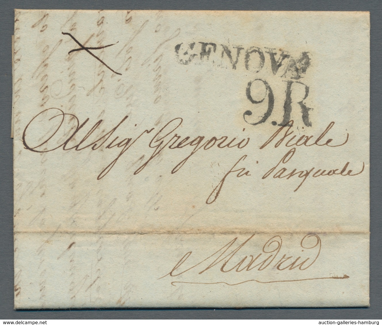 Italien - Vorphilatelie: 1818-1855, Small Lot Of Five Pre-philatelic Or Stampless Letters From Itall - 1. ...-1850 Prefilatelia