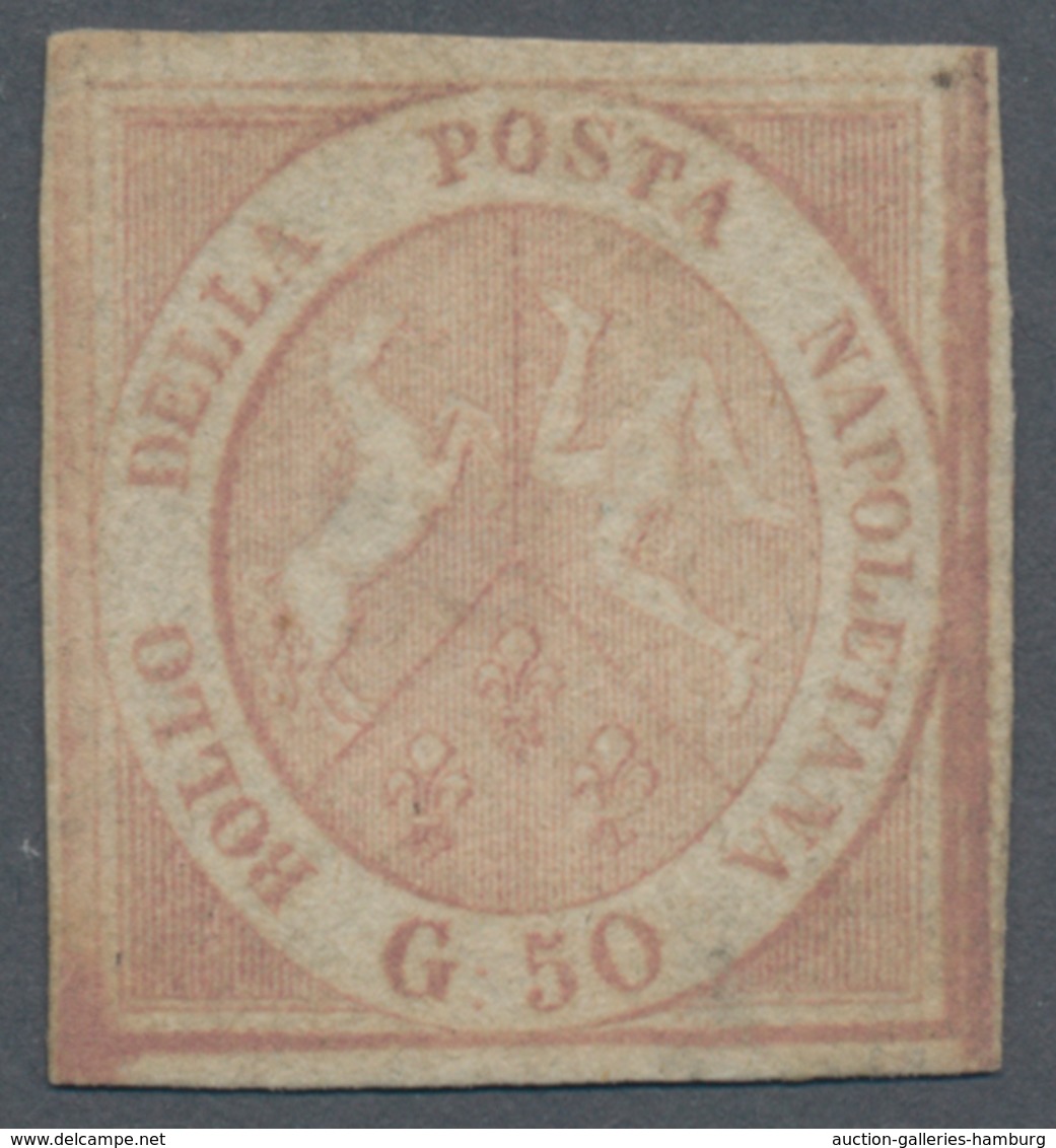 Italien - Altitalienische Staaten: Neapel: 1858, 50 Grana, Unused No Gum, Very Fine With Four Wide M - Nápoles