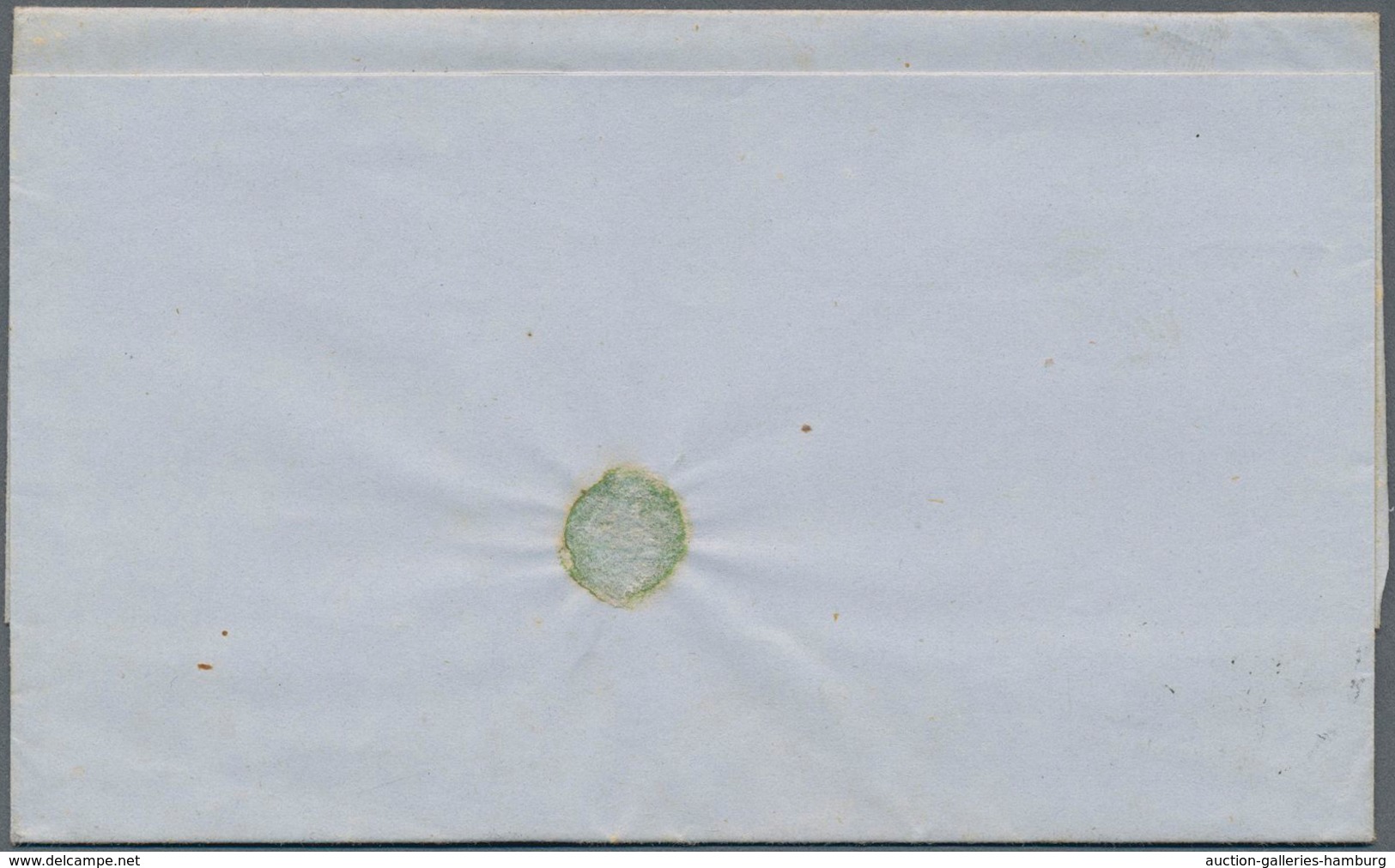 Italien - Altitalienische Staaten: Toscana: 1857, 6 Cr Blue, Two Full Margins, Bottom And Right Side - Toscana