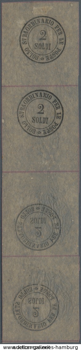 Italien - Altitalienische Staaten: Toscana - Zeitungsstempel: Newspaper Tax Stamp, 1854, 2 Soldi, Wi - Toskana