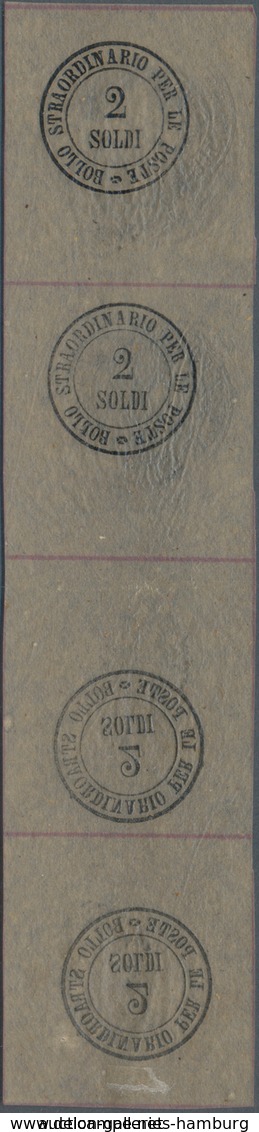 Italien - Altitalienische Staaten: Toscana - Zeitungsstempel: Newspaper Tax Stamp, 1854, 2 Soldi, Wi - Toscana
