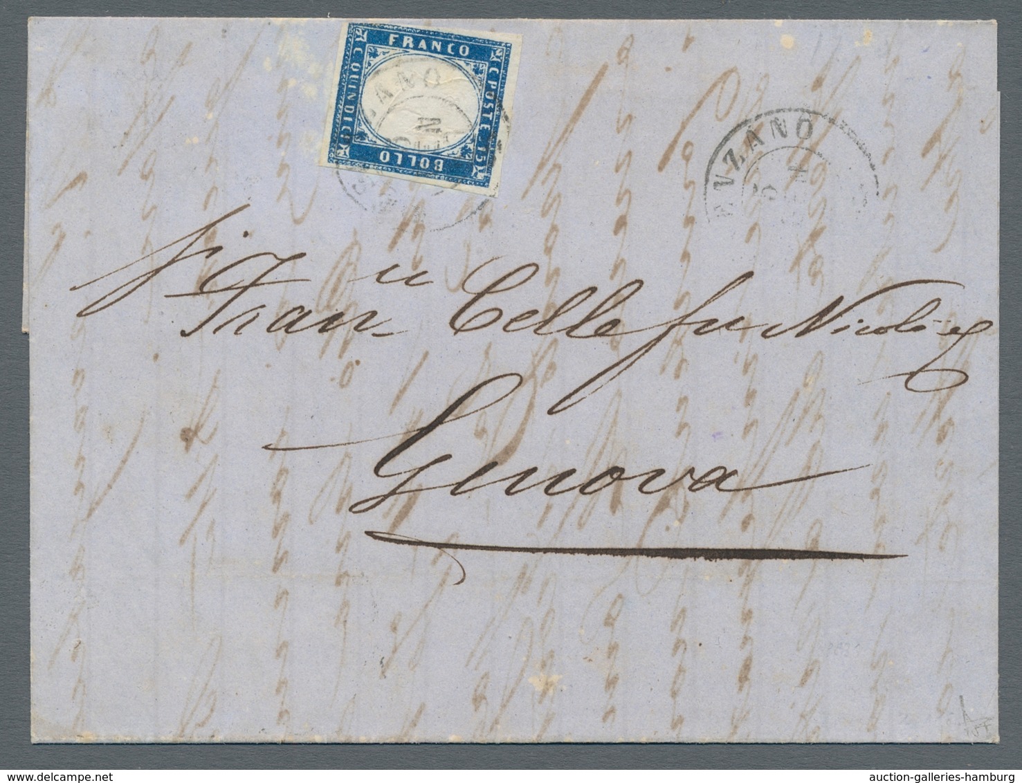 Italien: 1863, Two Attractive Early Italian Covers: Single Franking No. 14 (on One Side Touched) On - Sin Clasificación