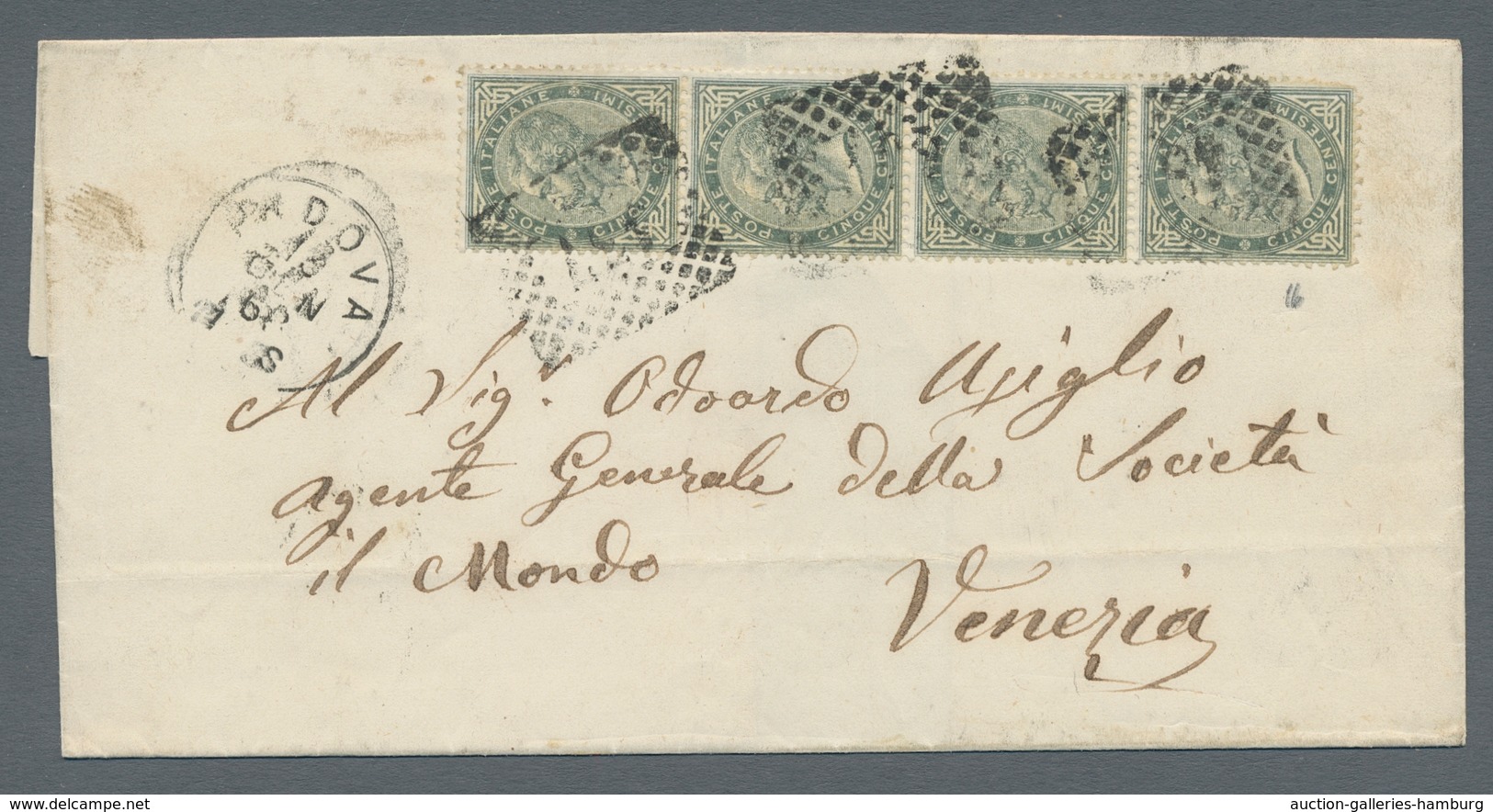 Italien: 1868-1874, Two Attractive Envelopes With Frankings Of The Issue King Victor Emanuel II, On - Sin Clasificación