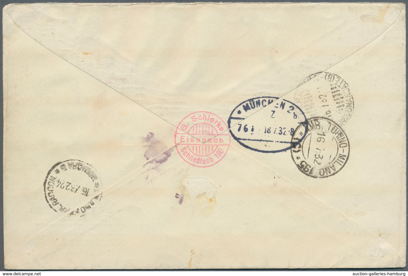 Italien: 1932, Dante, Airmails 50c. To 10l., With Additional Franking On Registered Airmail Cover Fr - Sin Clasificación