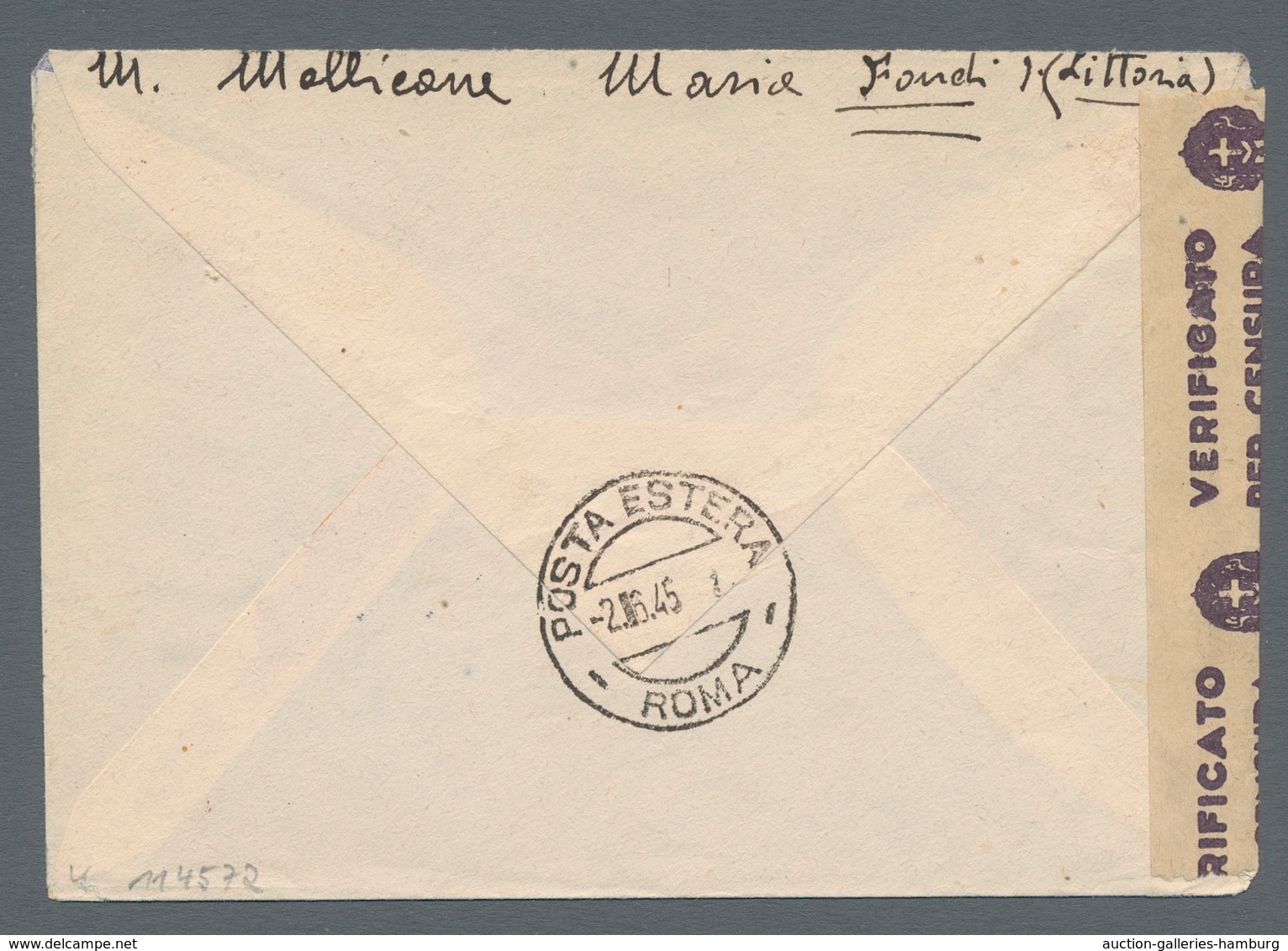 Italien: 1939-1949, Three Interesting Covers Italy: Censorship Letter To The USA, Mass Franking Of T - Unclassified
