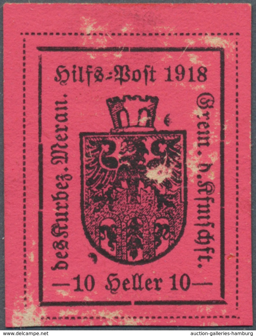 Italien - Lokalausgaben 1918 - Meran: 1918, Issue Of Chamber Of Commerce, 2nd Printing On Colored, N - Merano