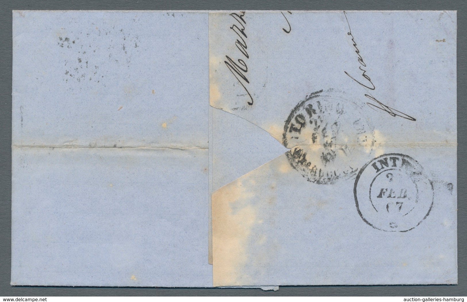 Italien - Stempel: 1866-1869, Three Attractive Covers With Better Cancellations: Pair Of 1 Centesimo - Marcophilie