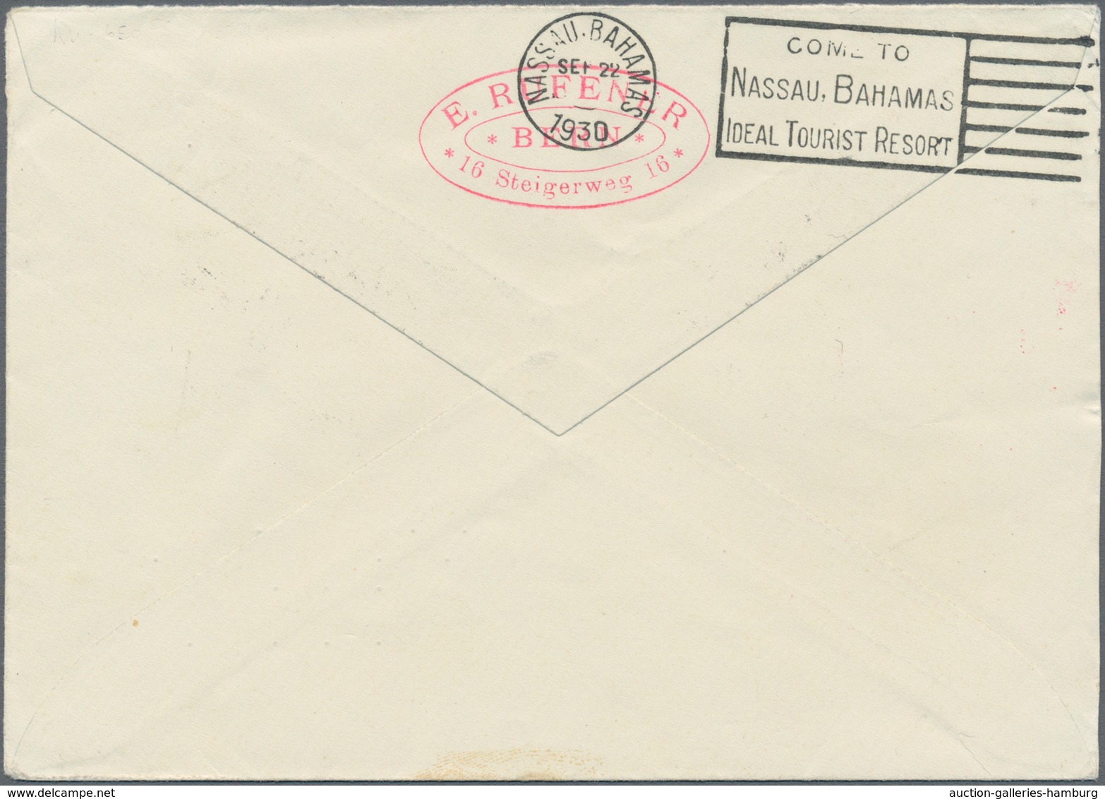 Liechtenstein: 1933, KATAPULTPOST, VERTRAGSSTAATEN: Brief Mit Rotem BestätigungsstempelBestätigungss - Other & Unclassified