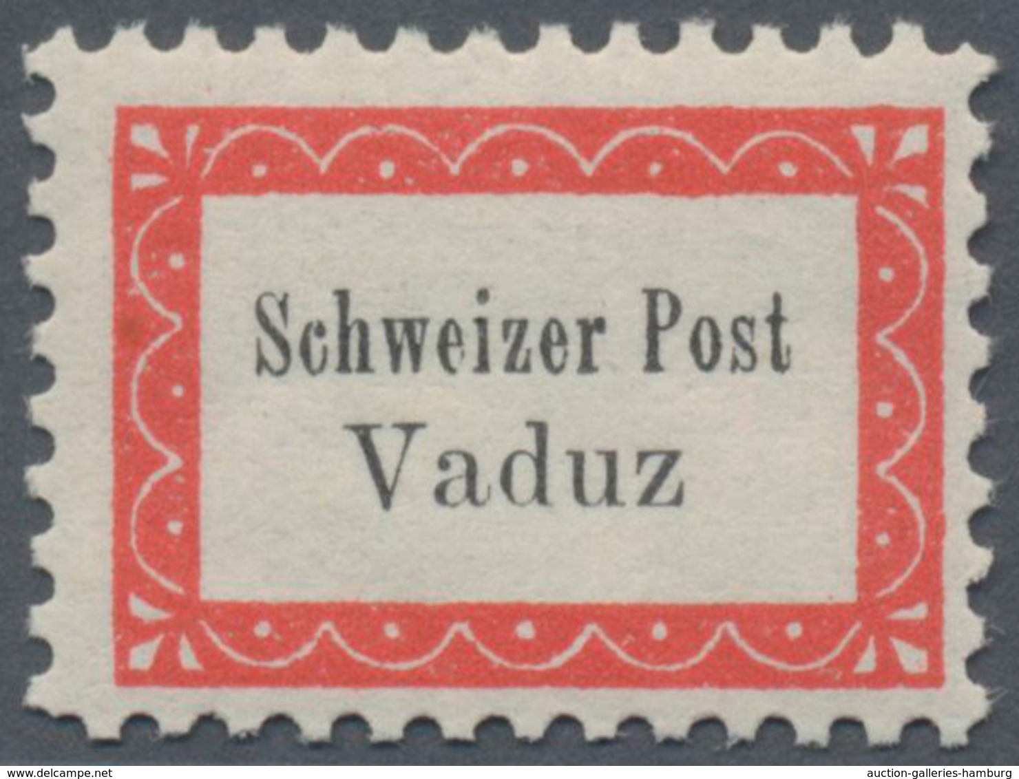 Liechtenstein - Botenpost Vaduz-Sevelen: 1918, (10 H.) Rot/schwarz, Gebührenzettel Vierseitig Gezähn - Sonstige & Ohne Zuordnung