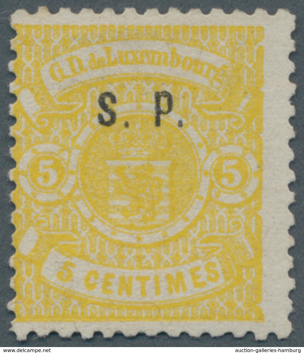 Luxemburg - Dienstmarken: 1881, "S.P." Imprint On 5 C. 1880 Issue. Certifiate Pascal Scheller "Neuf - Dienstmarken