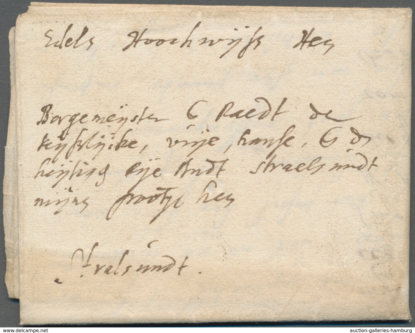 Niederlande - Vorphilatelie: 1645, DEN HAAG, Entire Lettersheet With Full Message Written In Latin A - ...-1852 Vorläufer