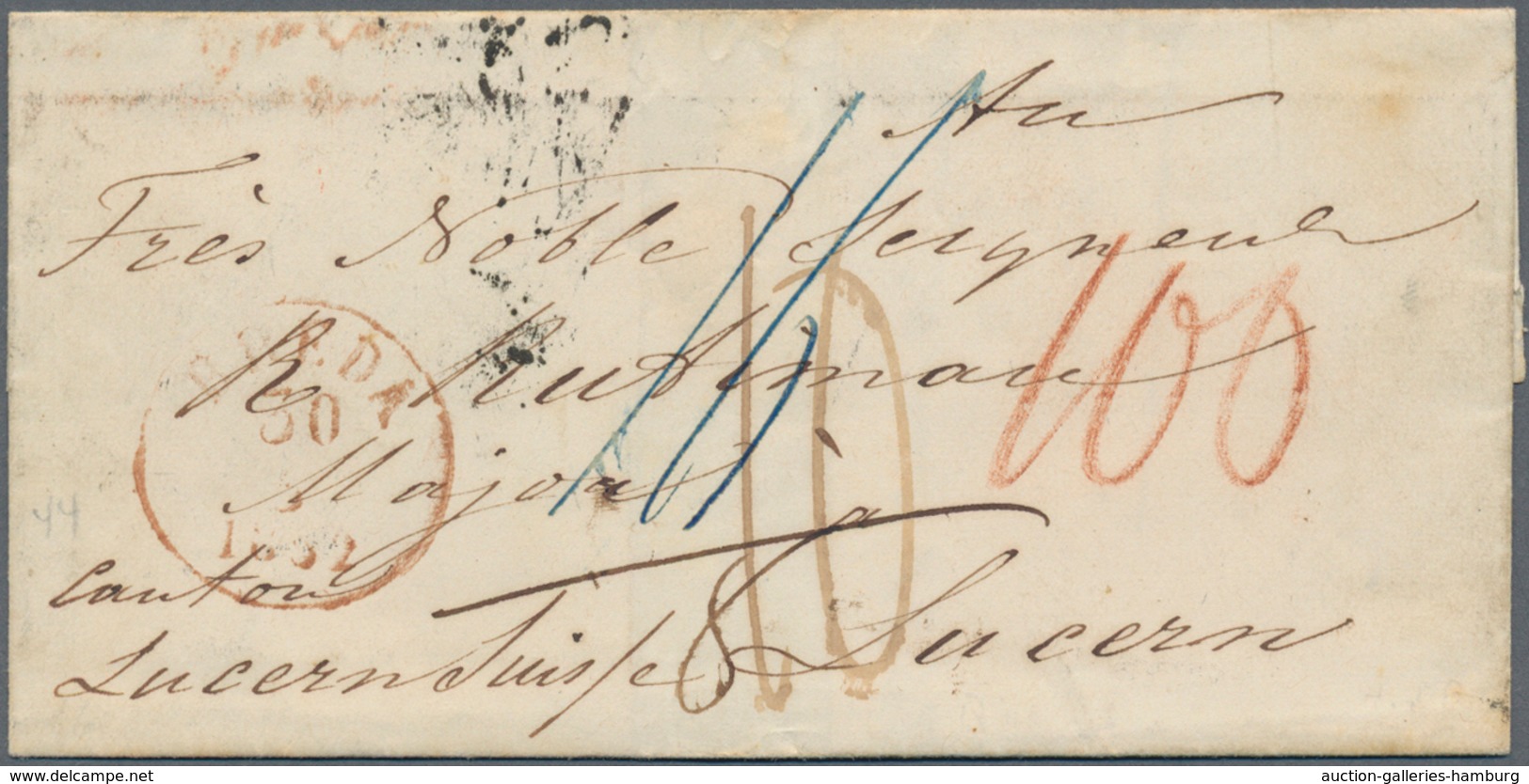 Niederlande - Vorphilatelie: 1852/1853, Two Folded Letter-sheets With Straight Line GINNEKEN, Each S - ...-1852 Prephilately