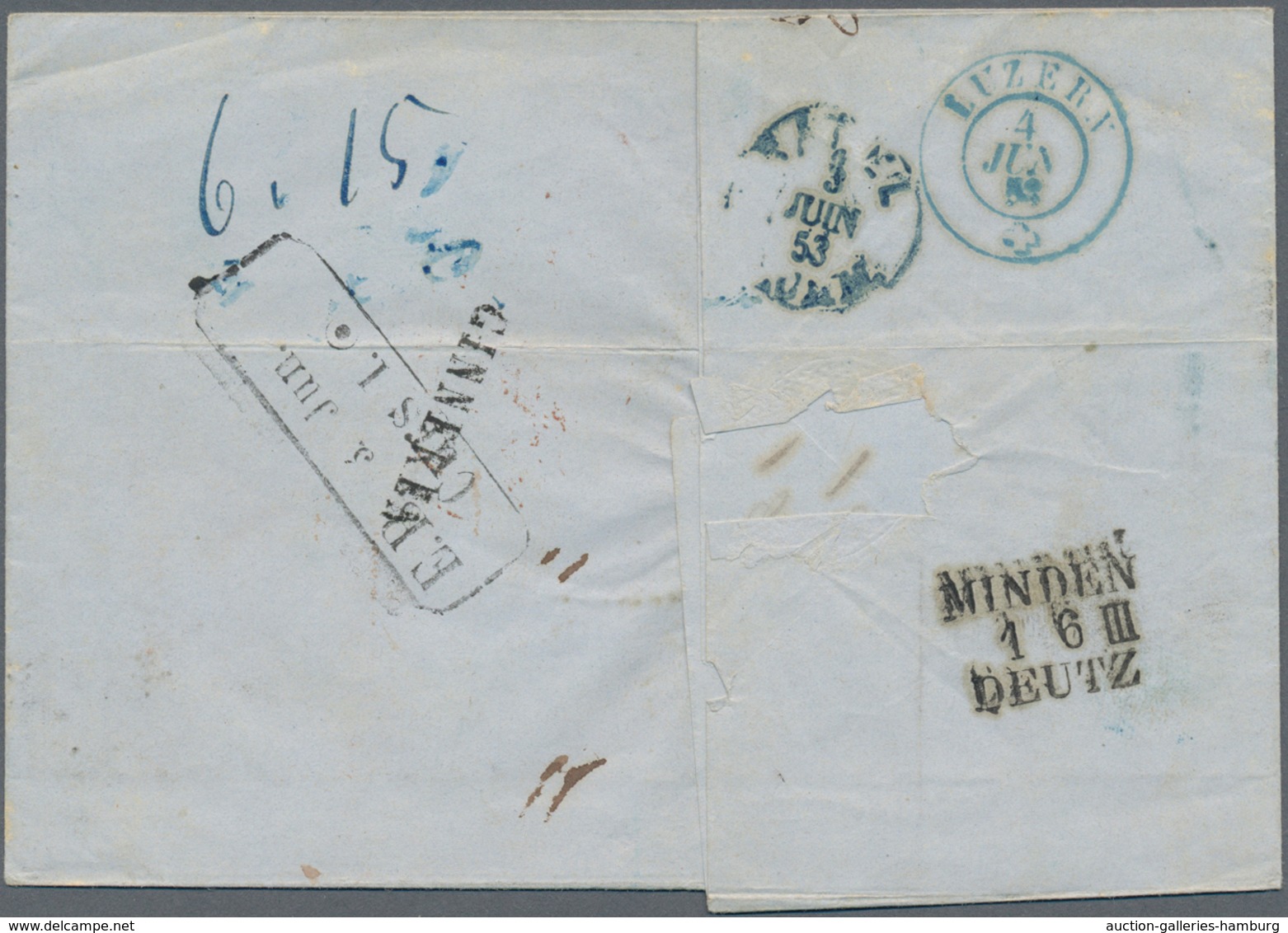 Niederlande - Vorphilatelie: 1852/1853, Two Folded Letter-sheets With Straight Line GINNEKEN, Each S - ...-1852 Préphilatélie
