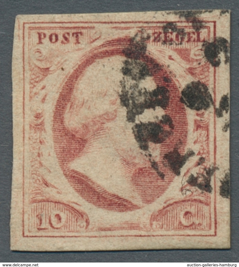 Niederlande: 1852-1860, (approx.) Lot Of 6 Full Margins Stamps Of The First Series, Including Michel - Autres & Non Classés