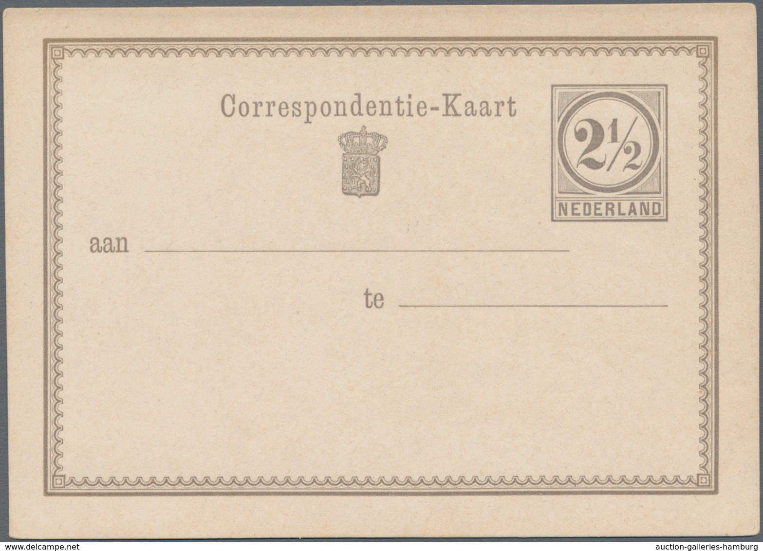 Niederlande - Ganzsachen: 1876, Five Unused Postal Stationeries As Rare Proofs In Different Colors, - Ganzsachen