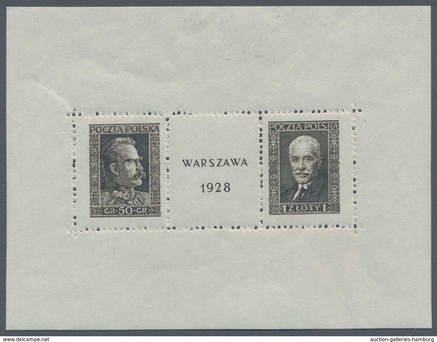 Polen: 1928, "stamp Exhibition Warschau"-sheet, Mint Never Hinged, Fine/very Fine, Mi. 600,--. ÷ 192 - Other & Unclassified