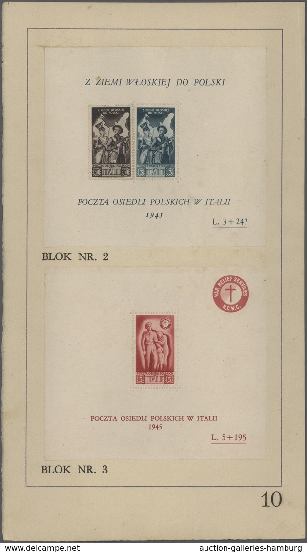Polen: 1946 POLISH CORPS: Special Limitted Booklet Folder (No. 1994 Of 2000) With 10 Pages Bearing S - Other & Unclassified