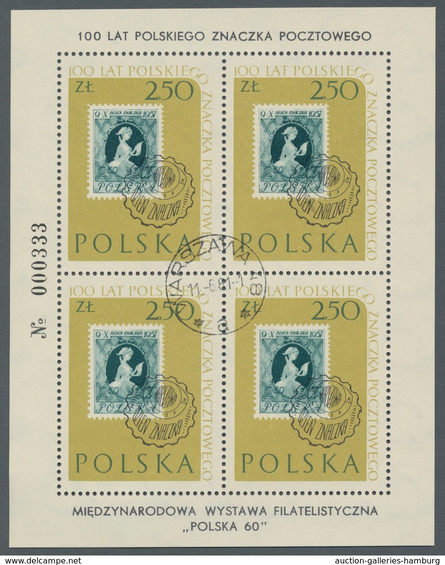 Polen: 1960, "100 Jahre Polnische Briefmarken" 5 Werte Komplett Jeweils Im Tadellos Erhaltenem Klein - Other & Unclassified