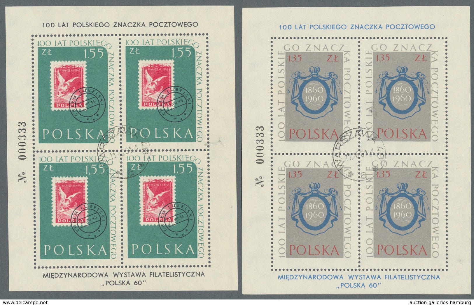 Polen: 1960, "100 Jahre Polnische Briefmarken" 5 Werte Komplett Jeweils Im Tadellos Erhaltenem Klein - Andere & Zonder Classificatie