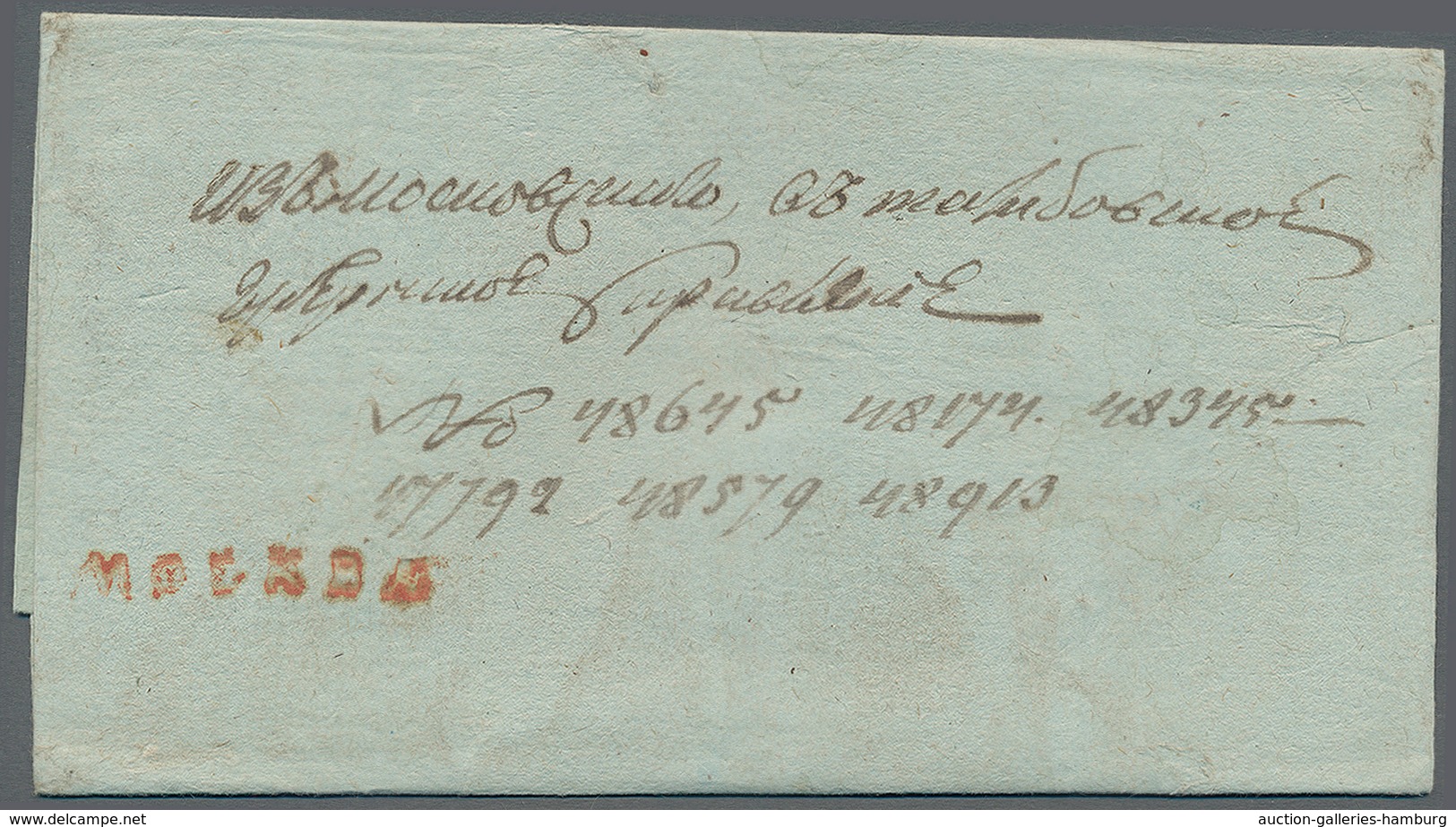 Russland - Vorphilatelie: 1813/16 Two Covers Sent From Moscow With Two Different Red Single Line Can - ...-1857 Prephilately