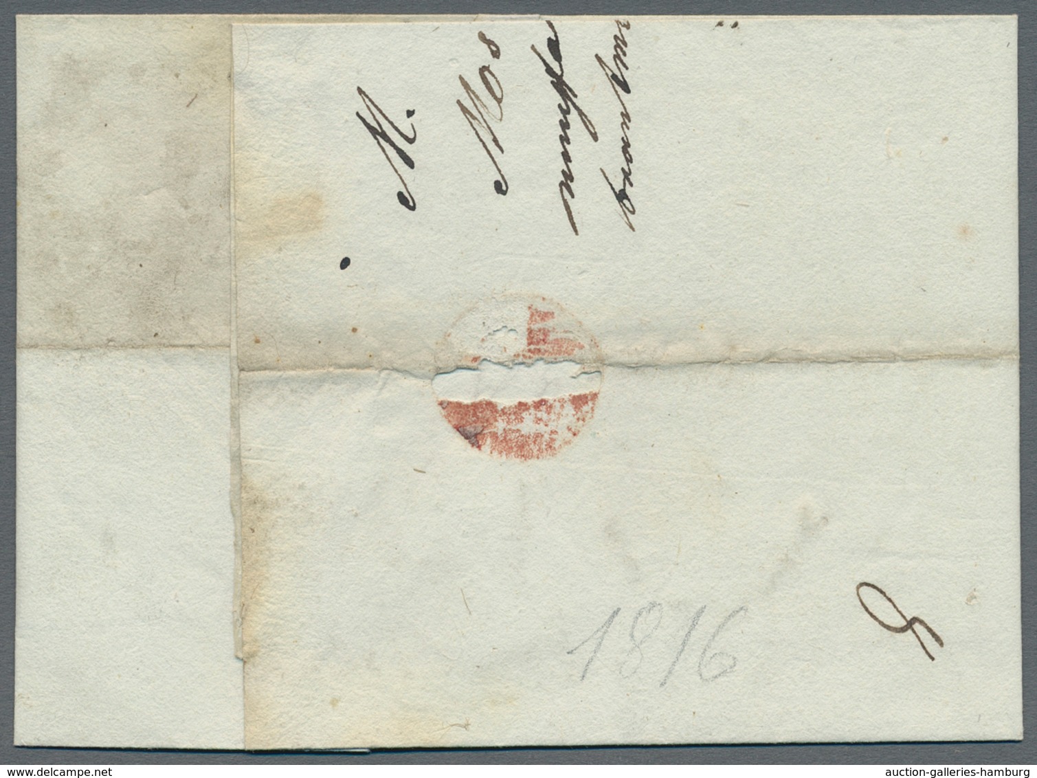 Russland - Vorphilatelie: 1813/16 Two Covers Sent From Moscow With Two Different Red Single Line Can - ...-1857 Prephilately