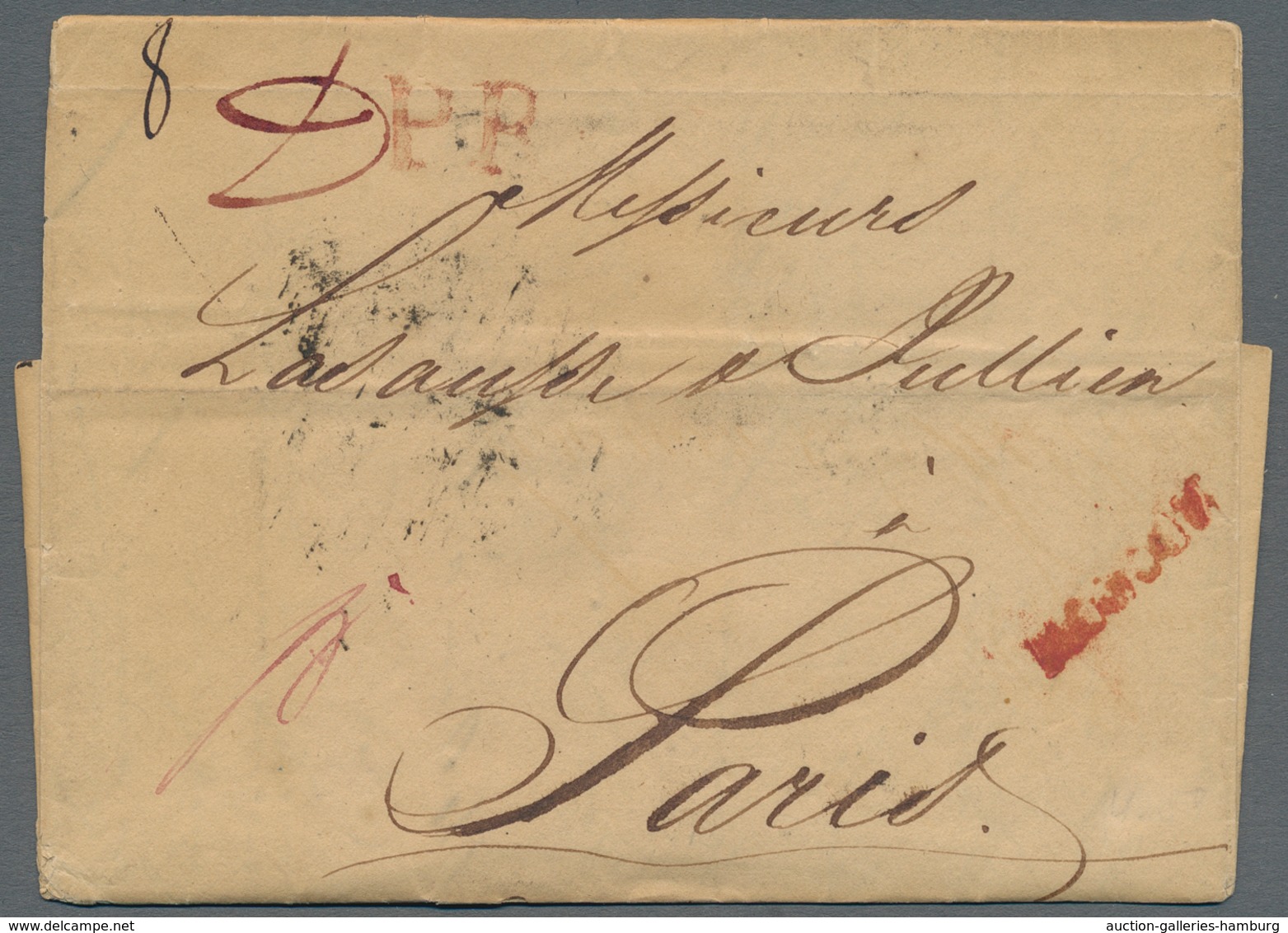 Russland - Vorphilatelie: 1826 Cover From Moscow With Red Single Line Cancel And Double Cercle Date - ...-1857 Prephilately