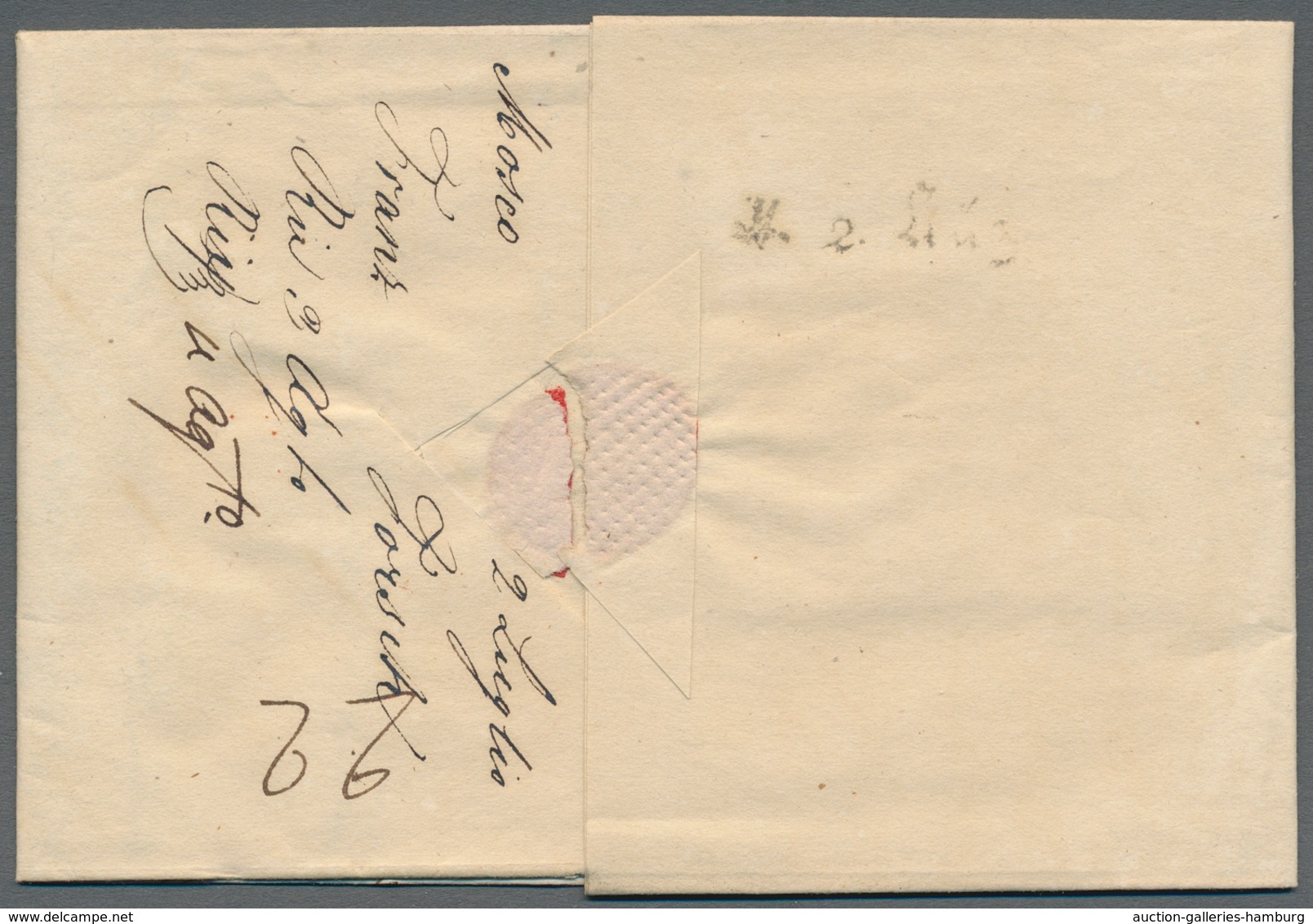 Russland - Vorphilatelie: 1836 Three Covers All Sent From Moscow With Red Double Line Cancel To Tren - ...-1857 Vorphilatelie