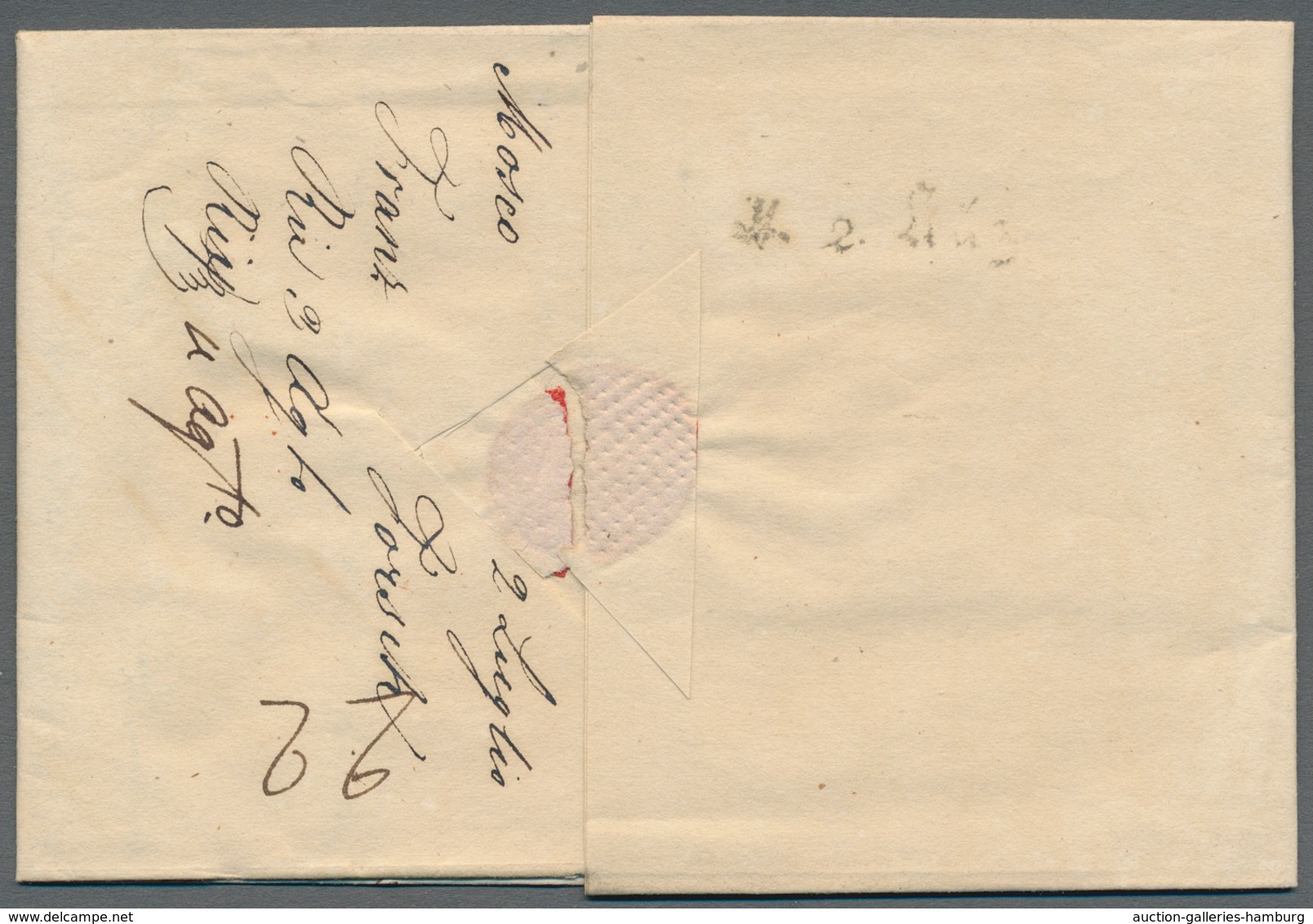 Russland - Vorphilatelie: 1836 Three Covers All Sent From Moscow With Red Double Line Cancel To Tren - ...-1857 Préphilatélie