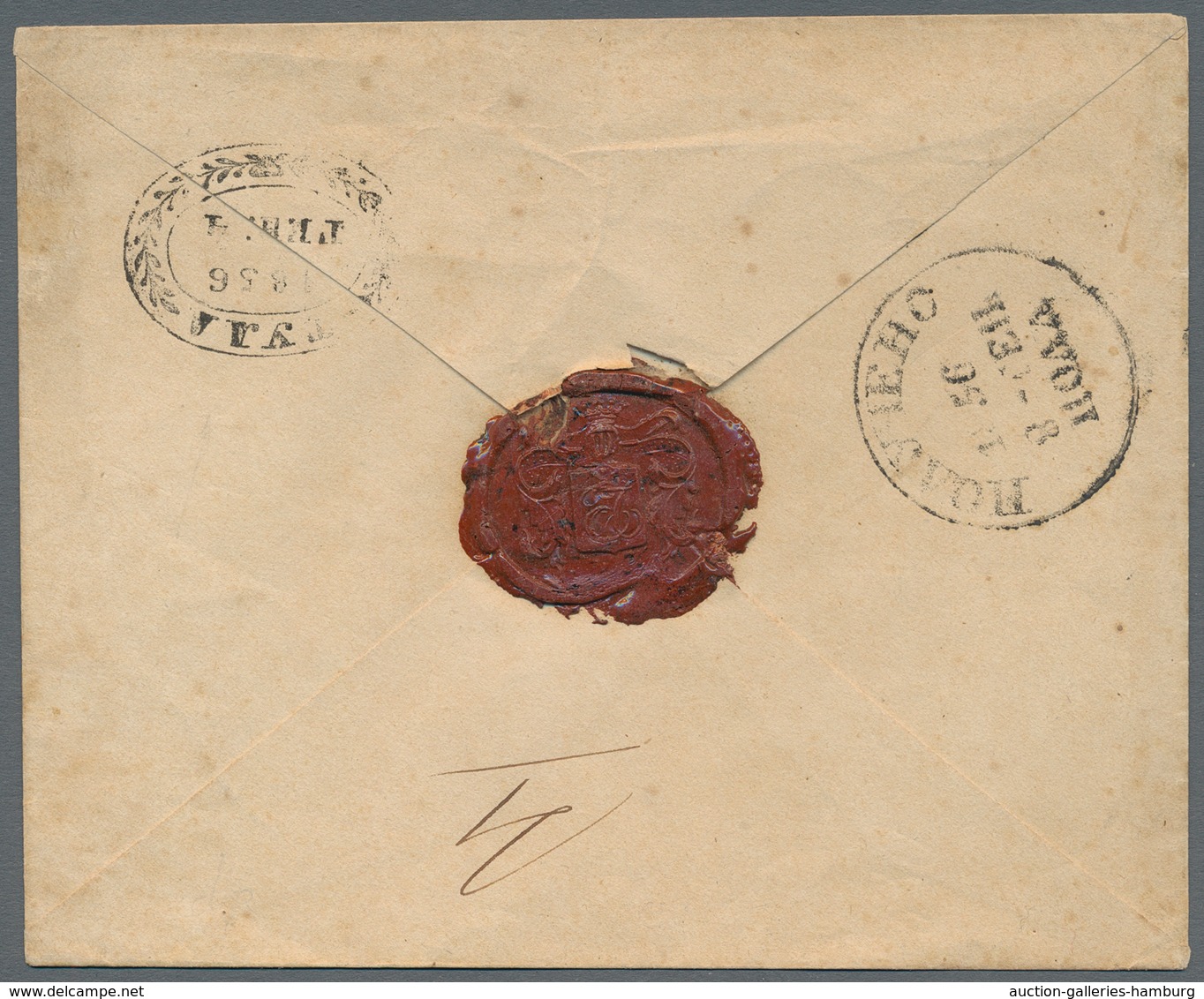 Russland - Vorphilatelie: 1845/56 four covers all sent from/to St. Petersburg with different cancels